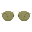 Krewe Gold Round Wire Frame Rampart Fold Sunglasses
