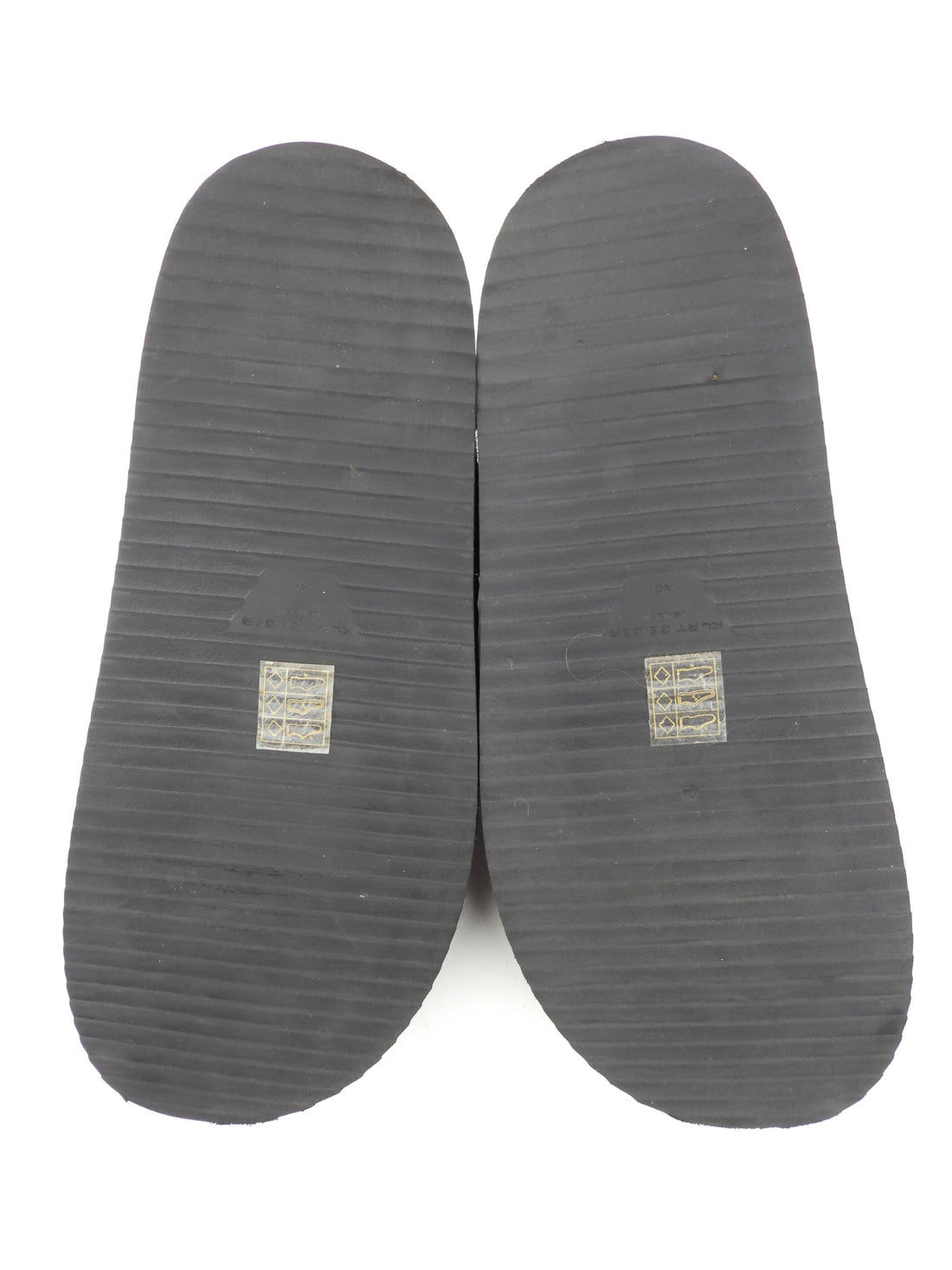 Kurt Geiger London Black Vegan Leather Quilted Orson Platform Sandals - 40