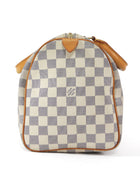 Louis Vuitton Grey White Damier Azur Coated Canvas Speedy 30 Boston Bag