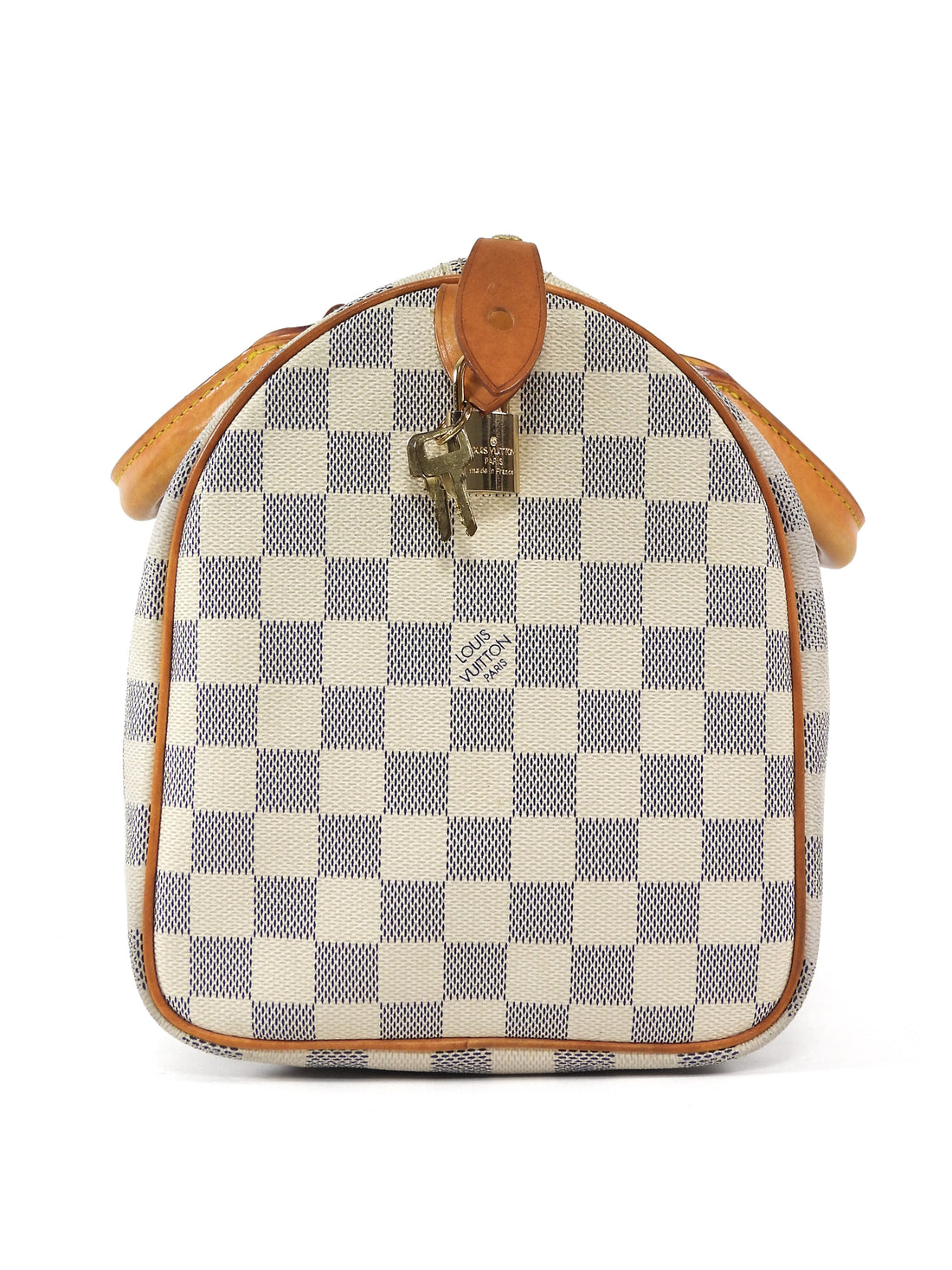 Louis Vuitton Grey White Damier Azur Coated Canvas Speedy 30 Boston Bag