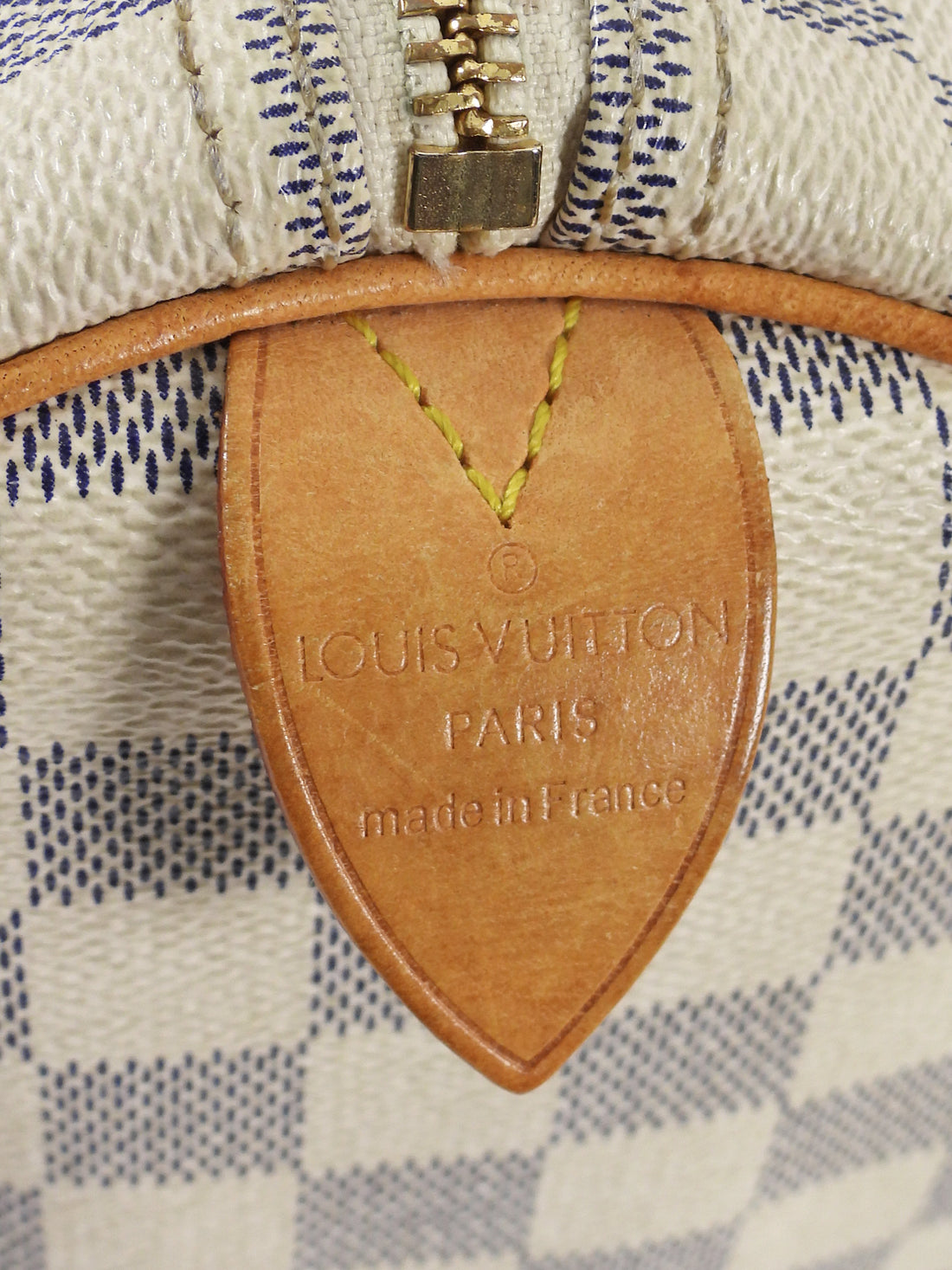 Louis Vuitton Grey White Damier Azur Coated Canvas Speedy 30 Boston Bag