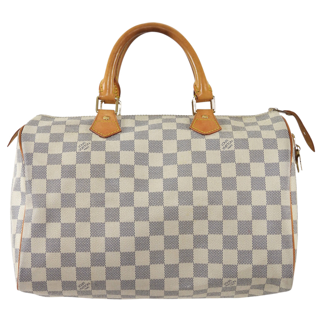 Louis Vuitton Grey White Damier Azur Coated Canvas Speedy 30 Boston Bag