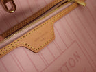 Louis Vuitton White Grey Damier Azur Coated Canvas Neverfull with Hot Stamp MM