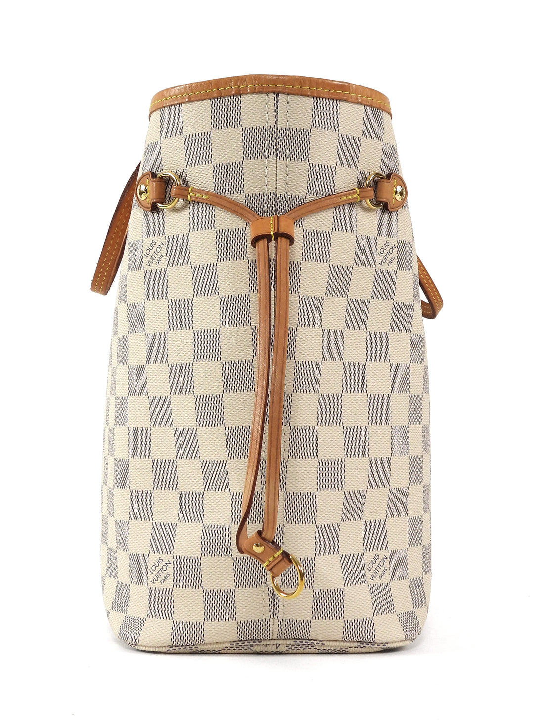 Louis Vuitton White Grey Damier Azur Coated Canvas Neverfull with Hot Stamp MM