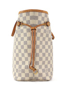 Louis Vuitton White Grey Damier Azur Coated Canvas Neverfull with Hot Stamp MM