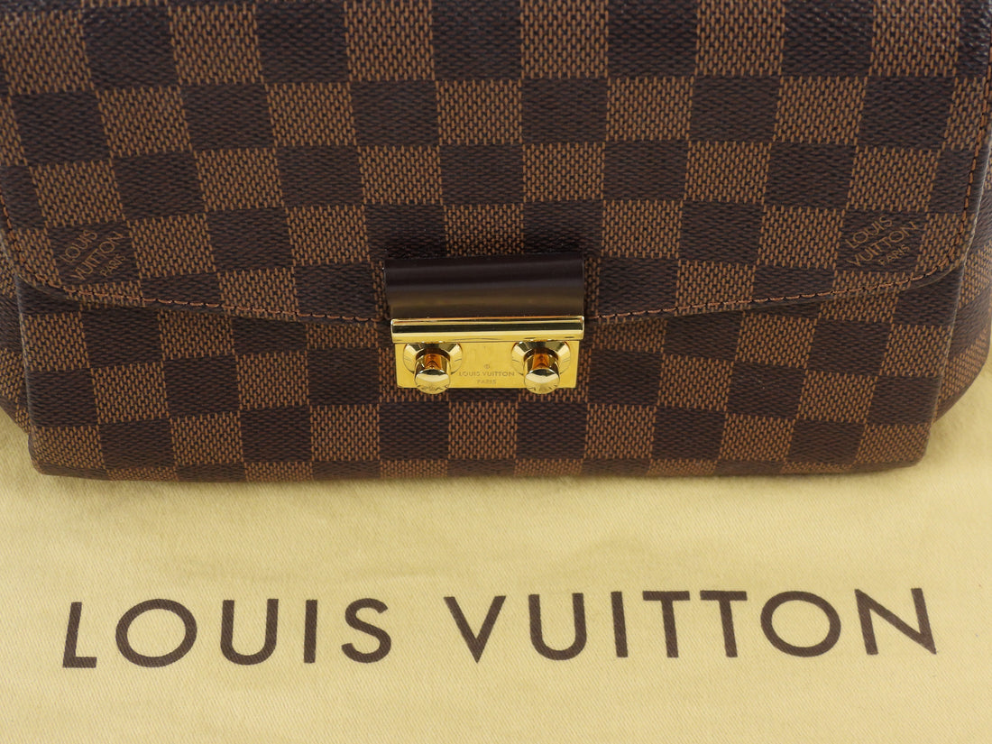 Louis Vuitton Brown Damier Ebene Coated Canvas Croisette Shoulder Bag