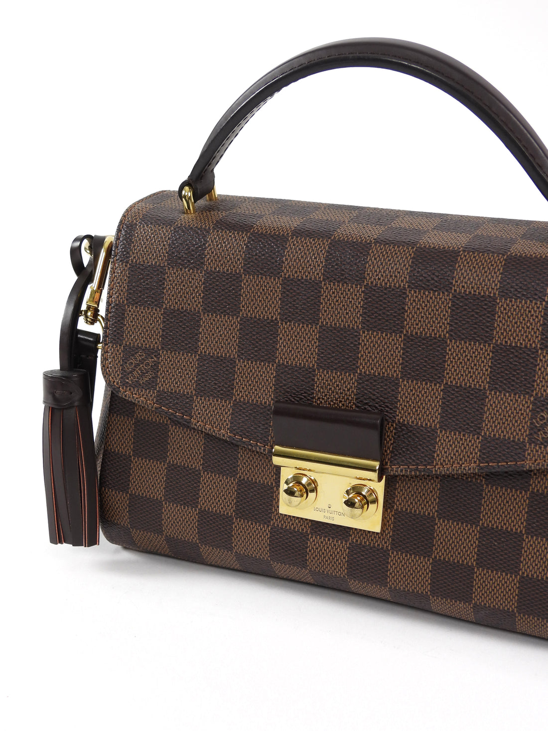 Louis Vuitton Brown Damier Ebene Coated Canvas Croisette Shoulder Bag