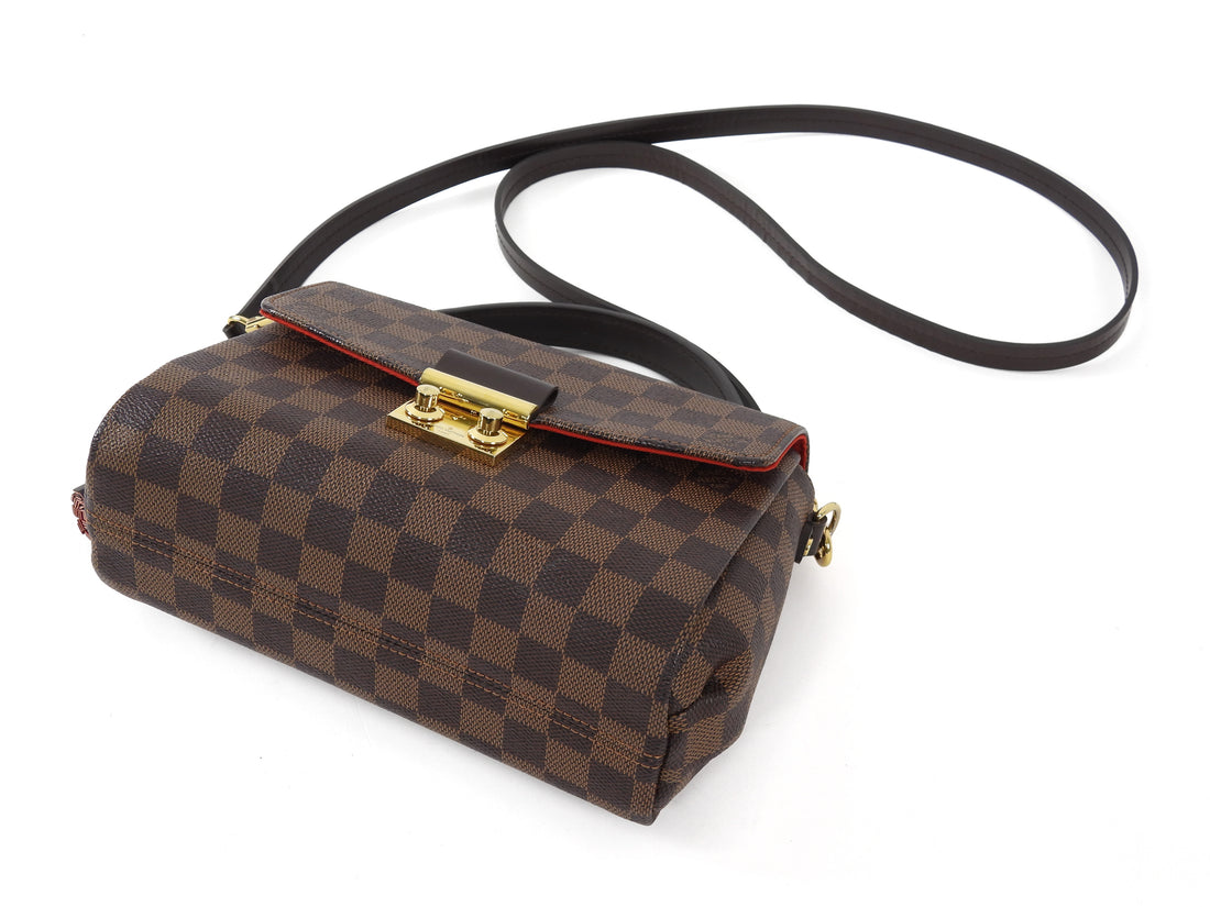 Louis Vuitton Brown Damier Ebene Coated Canvas Croisette Shoulder Bag