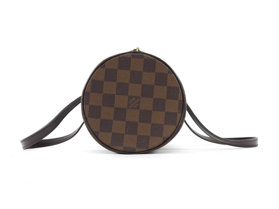 Louis Vuitton Brown Vintage 2005 Damier Ebene Papillon 26 Barrel Bag