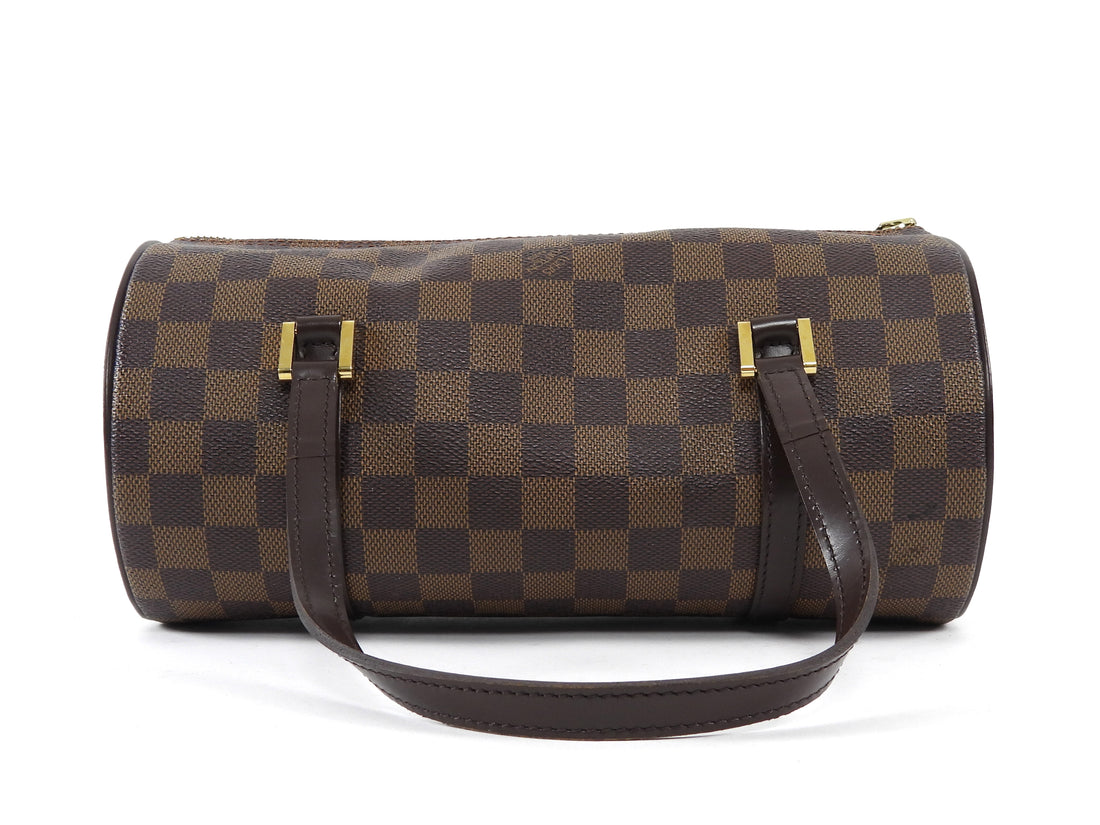 Louis Vuitton Brown Vintage 2005 Damier Ebene Papillon 26 Barrel Bag