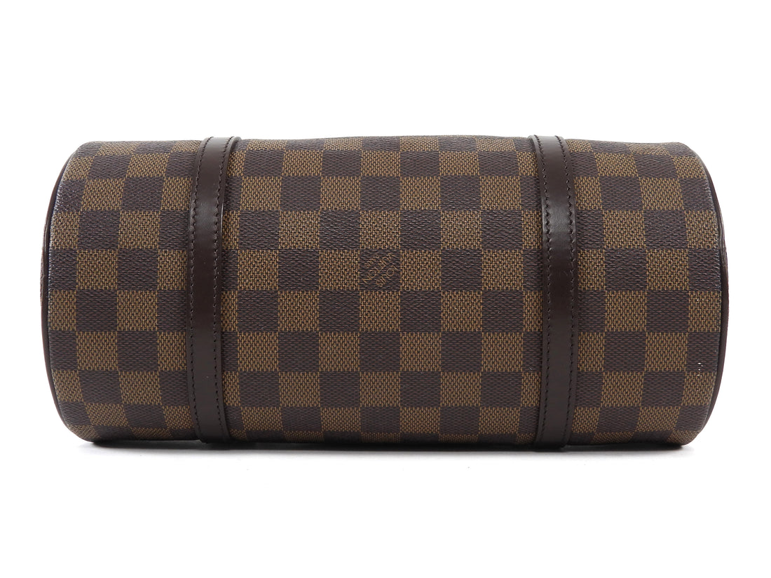 Louis Vuitton Brown Vintage 2005 Damier Ebene Papillon 26 Barrel Bag