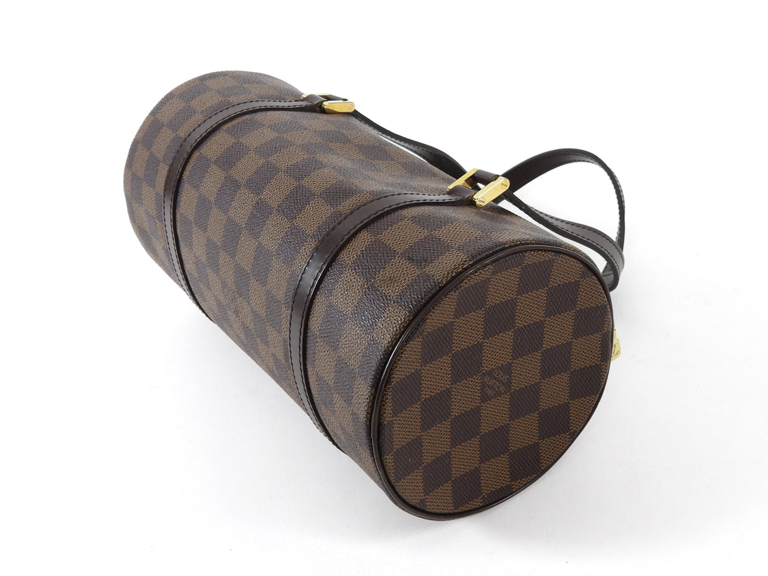 Louis Vuitton Brown Vintage 2005 Damier Ebene Papillon 26 Barrel Bag