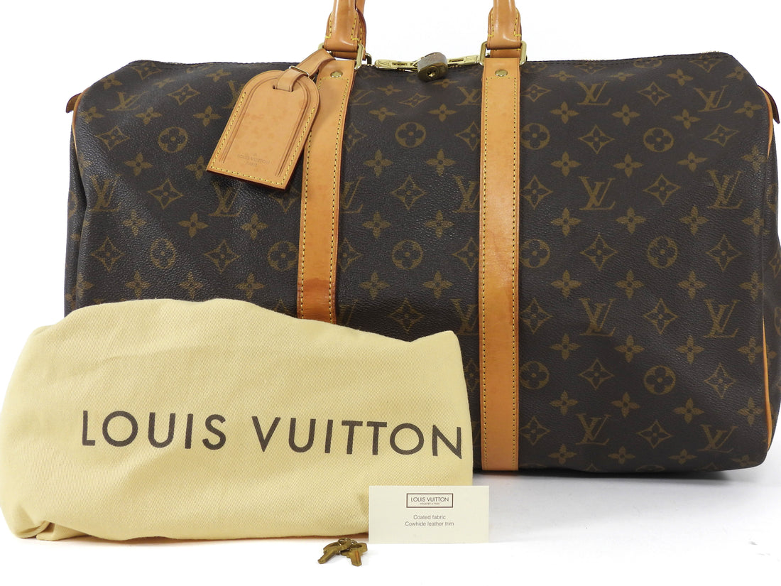 Louis Vuitton Brown Vintage 2010 Monogram Keepall 45 Duffle Bag