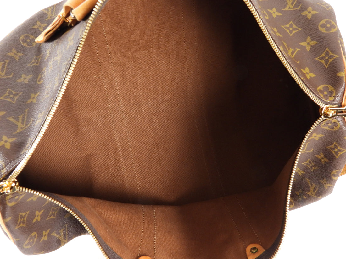 Louis Vuitton Brown Vintage 1985 Monogram Coated Canvas Keepall Bandouliere - 50cm