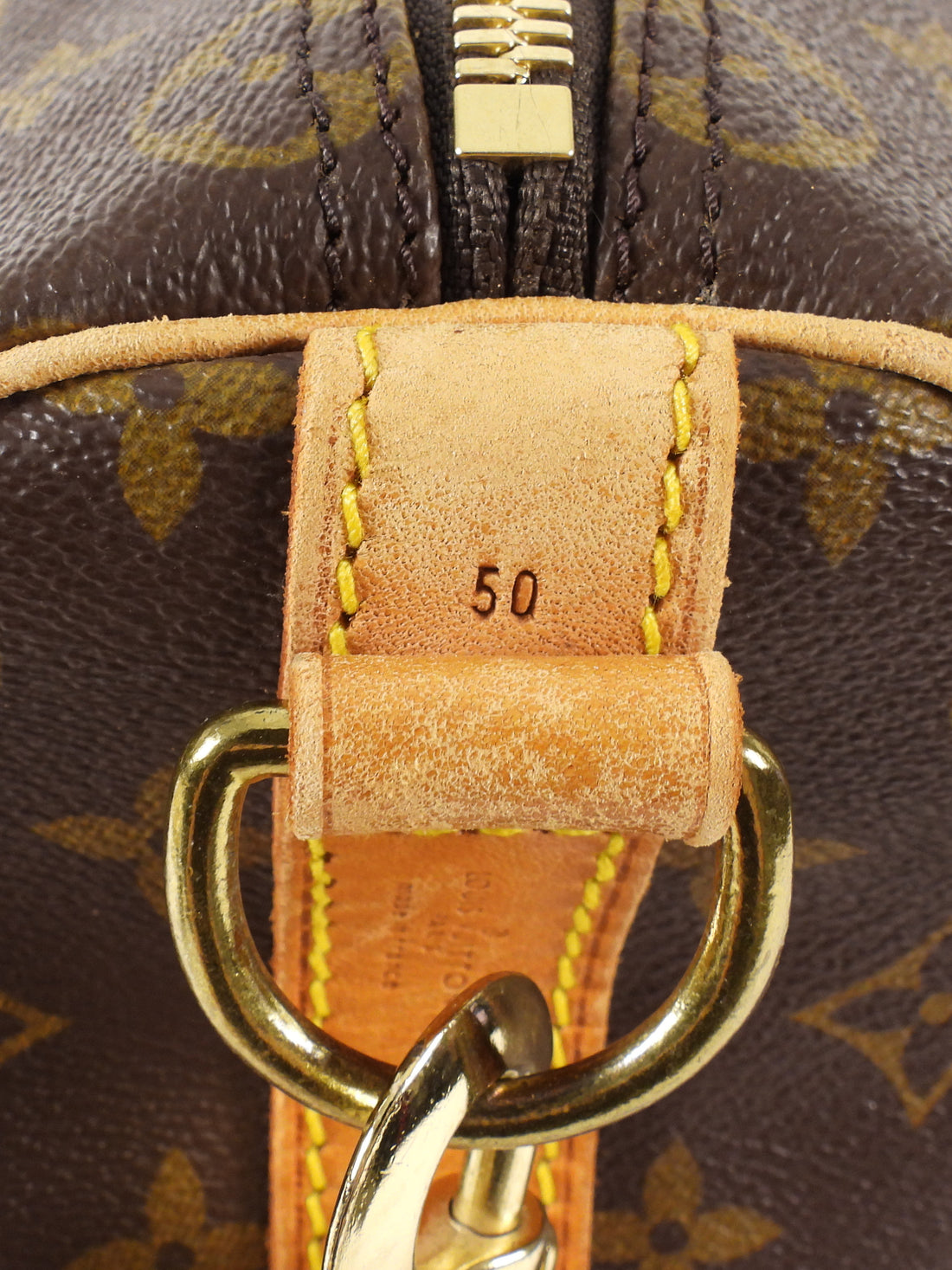 Louis Vuitton Brown Vintage 1985 Monogram Coated Canvas Keepall Bandouliere - 50cm