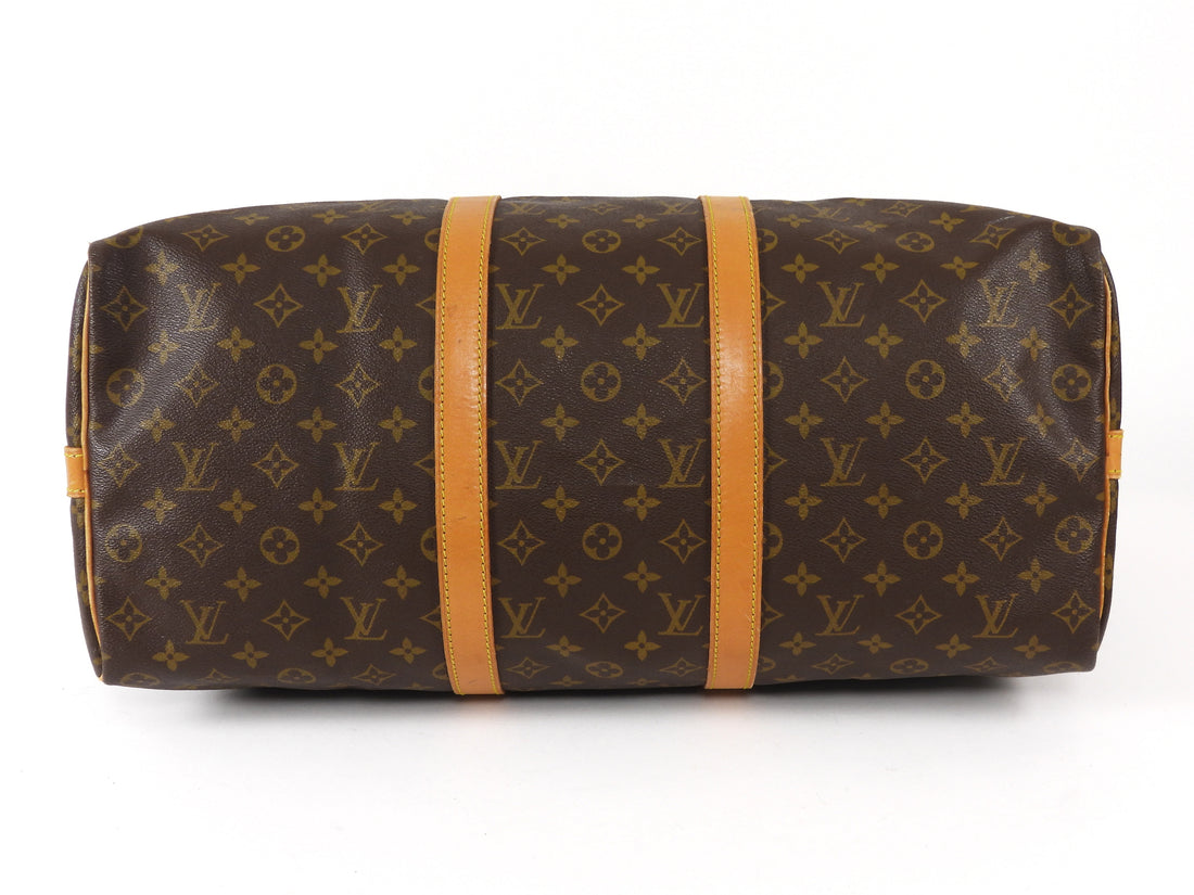 Louis Vuitton Brown Vintage 1985 Monogram Coated Canvas Keepall Bandouliere - 50cm