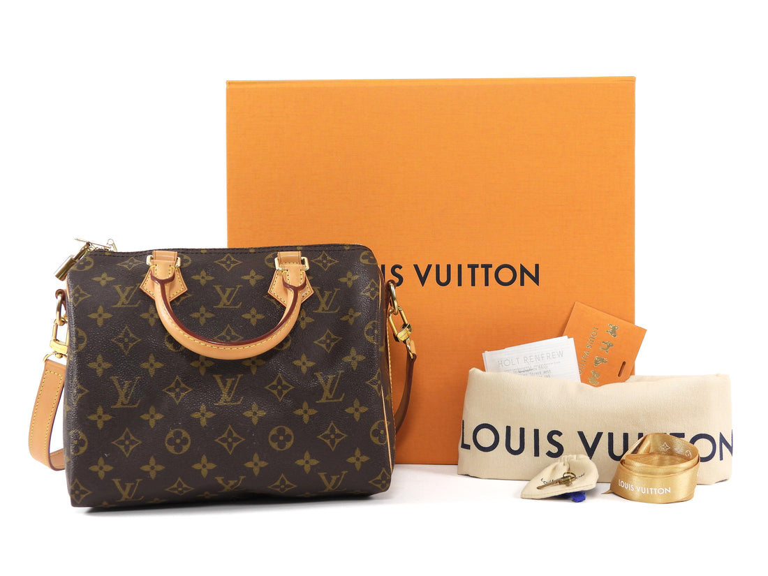 Louis Vuitton Brown Monogram Coated Canvas Speedy Bandoulière 25