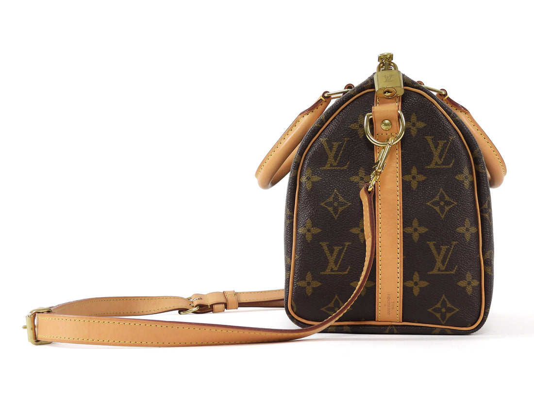 Louis Vuitton Brown Monogram Coated Canvas Speedy Bandoulière 25