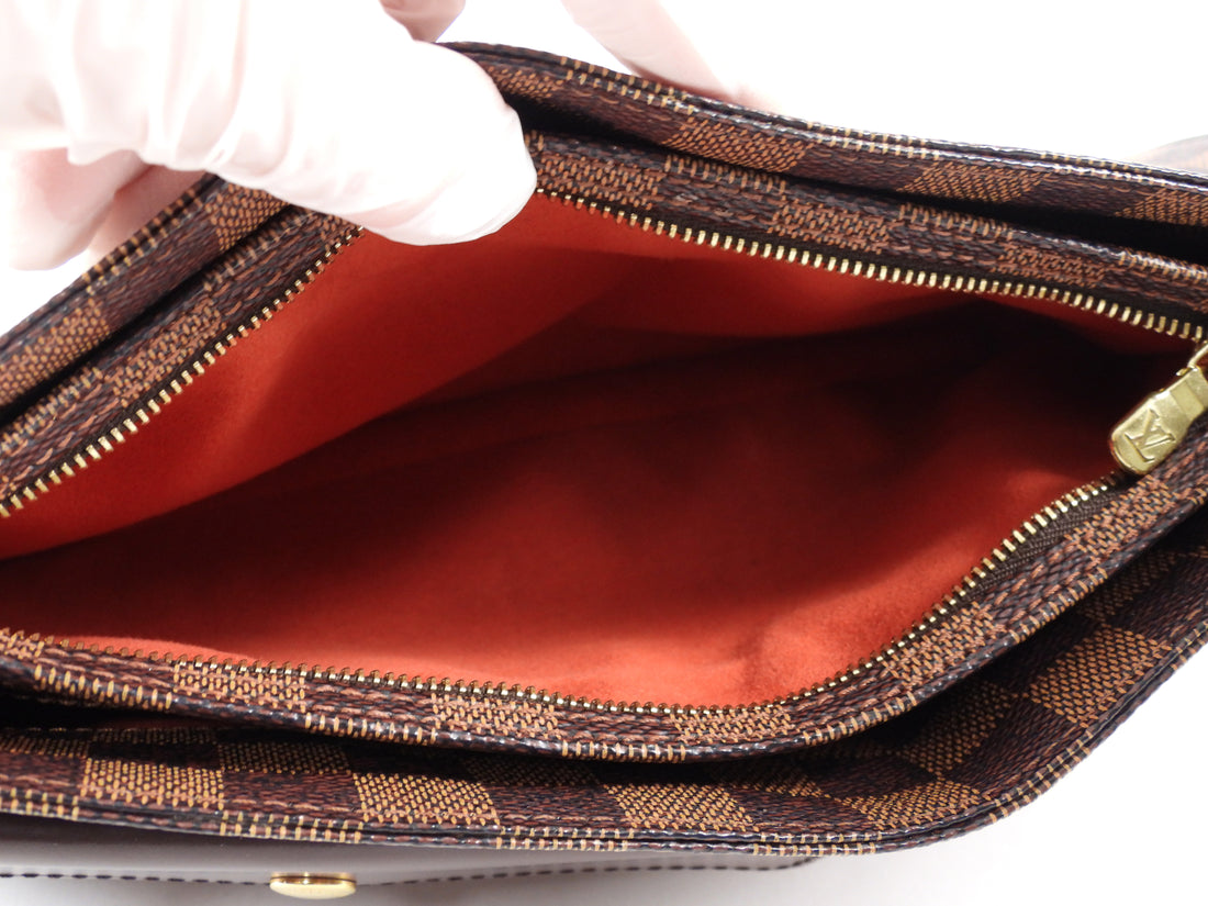 Louis Vuitton Brown Vintage 2005 Damier Ebene Aubagne Shoulder Bag