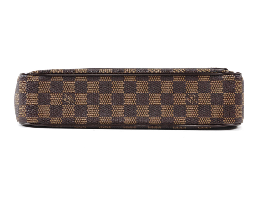 Louis Vuitton Brown Vintage 2005 Damier Ebene Aubagne Shoulder Bag
