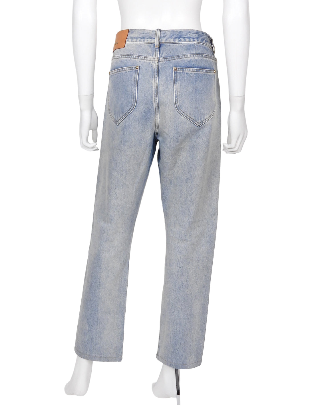 Louis Vuitton Light Blue Denim Vachetta Patch Staple Hardware Tapered Jeans - 32