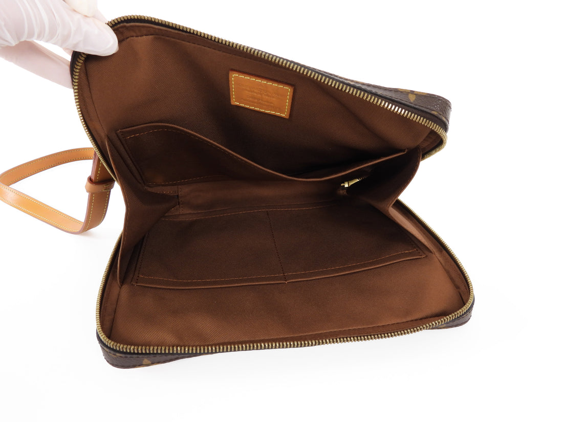 Louis Vuitton Brown Men's 2019 LV Monogram Coated Canvas Soft Trunk Messenger Bag