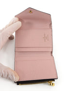 Louis Vuitton Pink Rose Ballerine and Brown LV Monogram Coated Canvas Zoe Compact Wallet