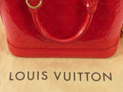 Louis Vuitton Rouge Grenadine Vernis Monogram Patent Leather Alma BB