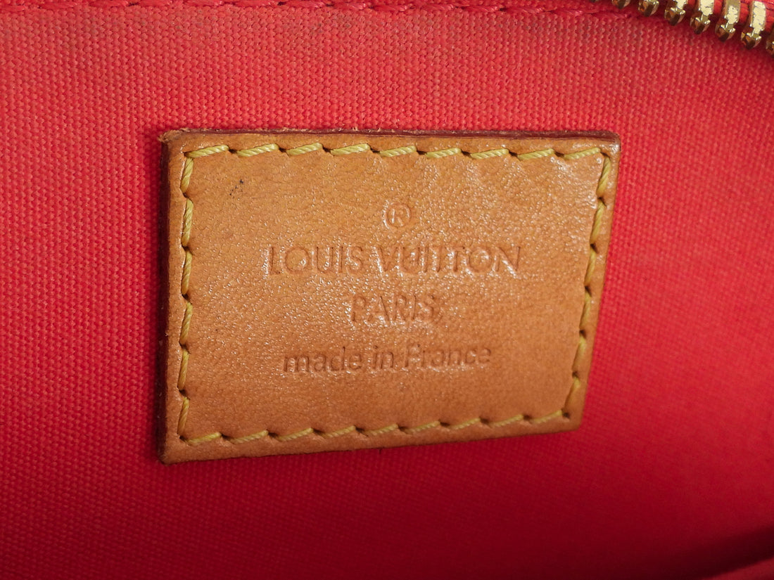 Louis Vuitton Rouge Grenadine Vernis Monogram Patent Leather Alma BB
