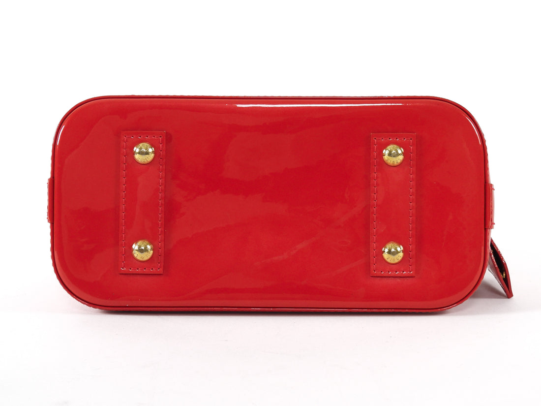 Louis Vuitton Rouge Grenadine Vernis Monogram Patent Leather Alma BB