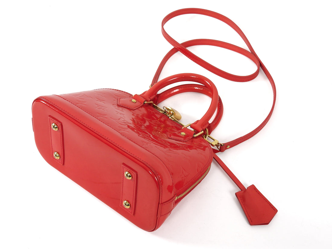 Louis Vuitton Rouge Grenadine Vernis Monogram Patent Leather Alma BB