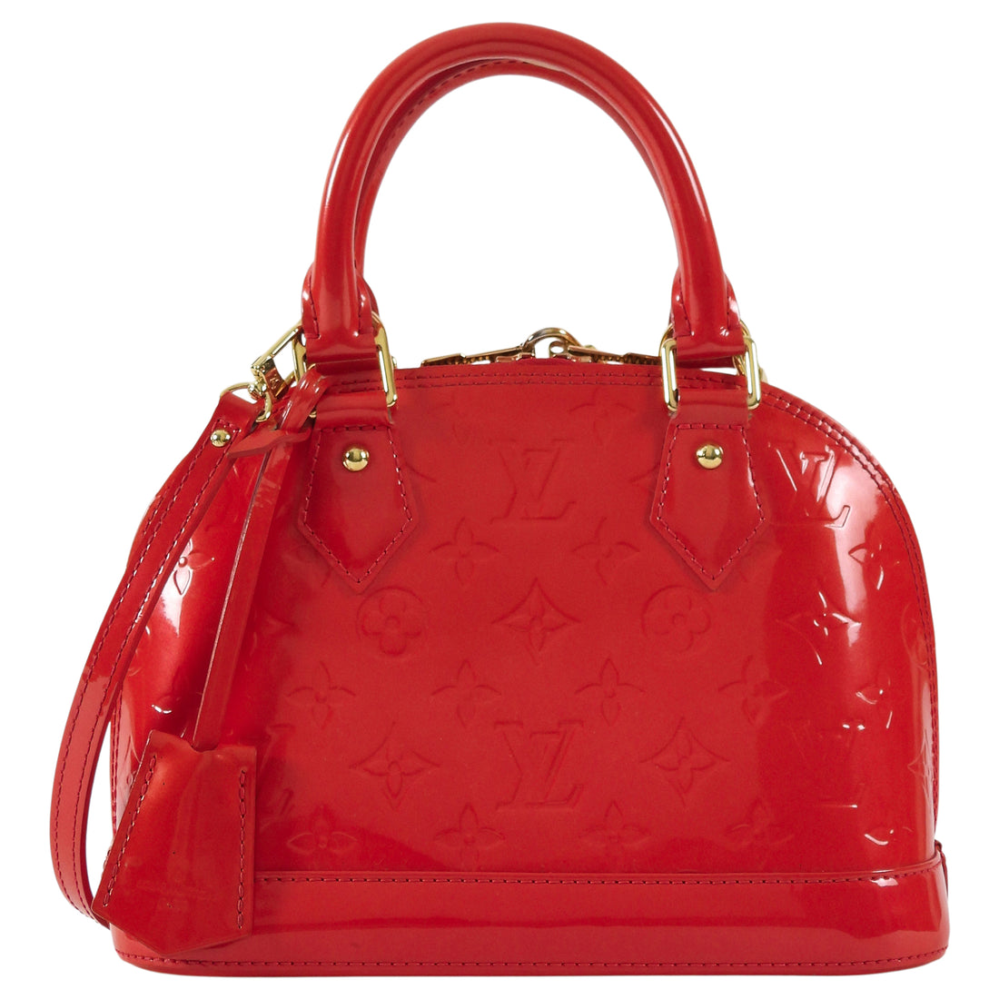 Louis Vuitton Rouge Grenadine Vernis Monogram Patent Leather Alma BB