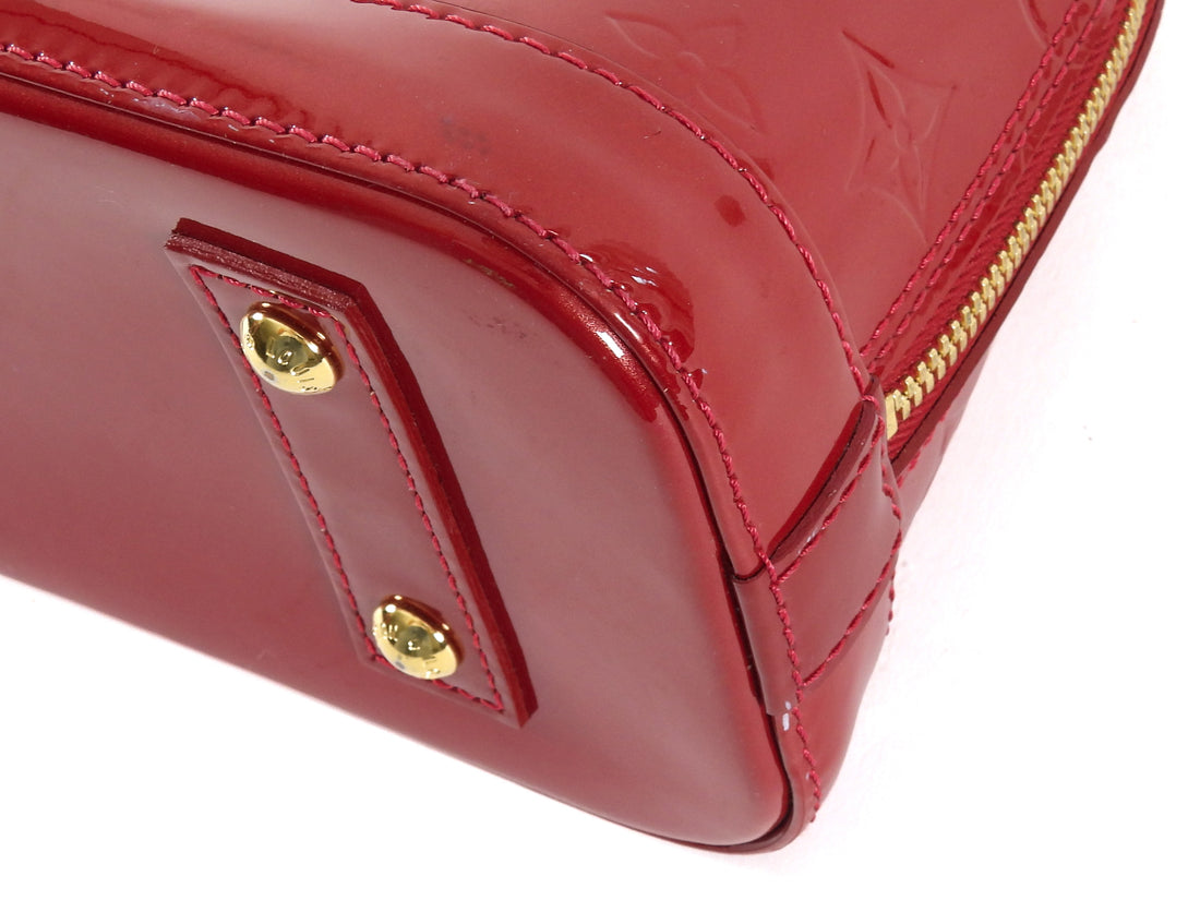 Louis Vuitton Red Vernis Monogram Patent Leather Alma BB