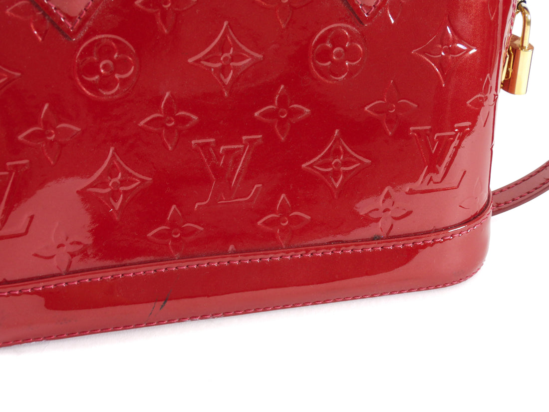 Louis Vuitton Red Vernis Monogram Patent Leather Alma BB