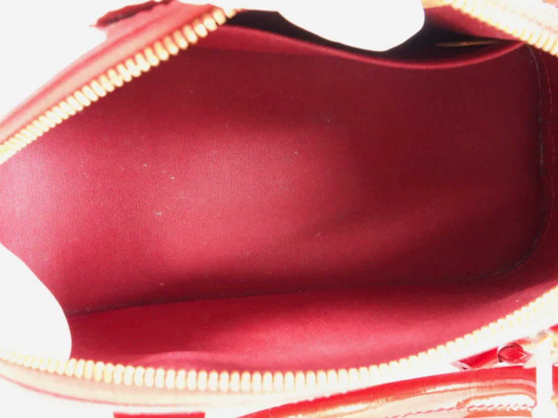 Louis Vuitton Red Vernis Monogram Patent Leather Alma BB