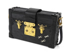 Louis Vuitton Black Epi Leather Petite Malle Trunk Box Bag