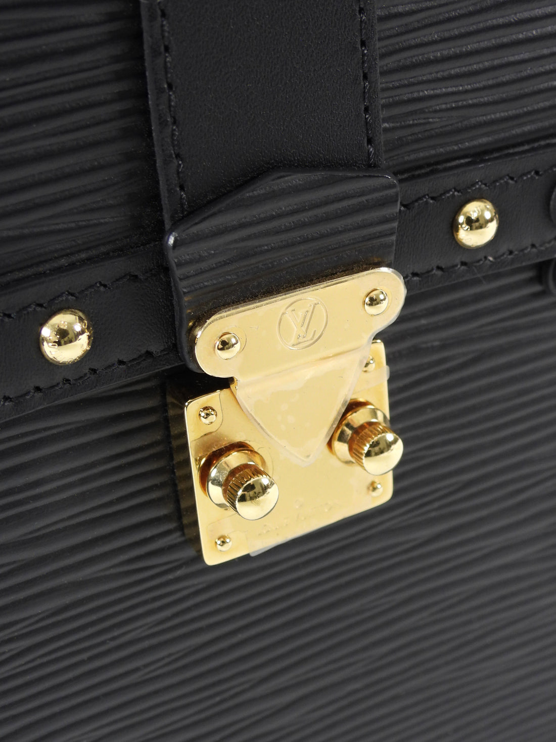 Louis Vuitton Black Epi Leather Vertical Trunk Small Pochette Bag