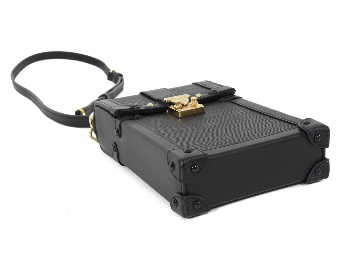 Louis Vuitton Black Epi Leather Vertical Trunk Small Pochette Bag