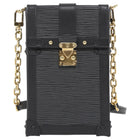 Louis Vuitton Black Epi Leather Vertical Trunk Small Pochette Bag