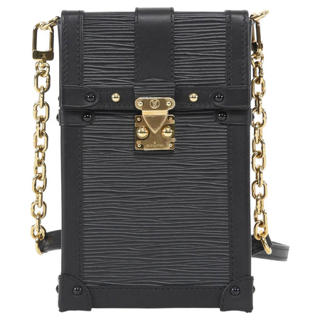 Louis Vuitton Black Epi Leather Vertical Trunk Small Pochette Bag