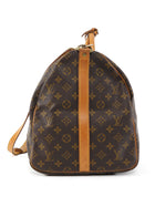 Louis Vuitton Brown Monogram Keepall Bandouliere 55 Duffle Bag