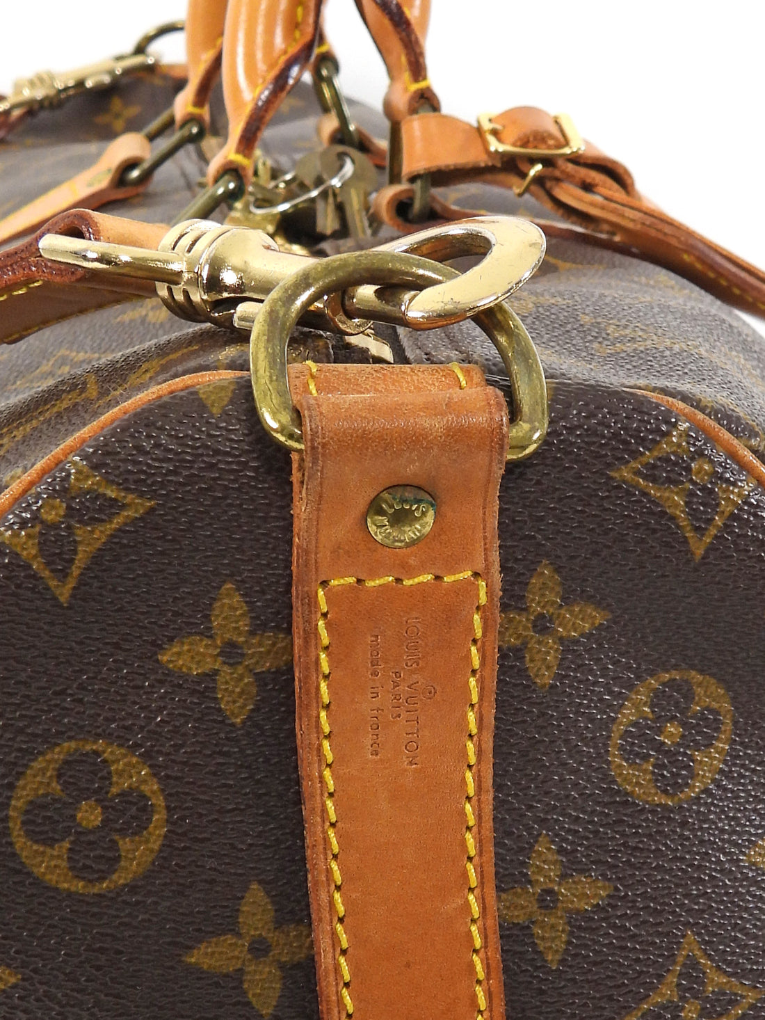 Louis Vuitton Brown Monogram Keepall Bandouliere 55 Duffle Bag