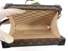 Louis Vuitton Monogram Canvas Leather Petite Malle Trunk Box Bag