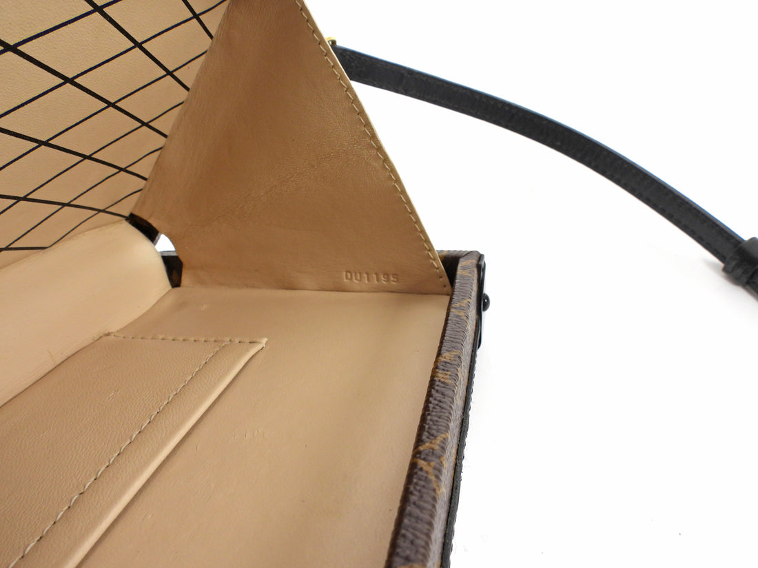 Louis Vuitton Monogram Canvas Leather Petite Malle Trunk Box Bag