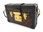 Louis Vuitton Monogram Canvas Leather Petite Malle Trunk Box Bag