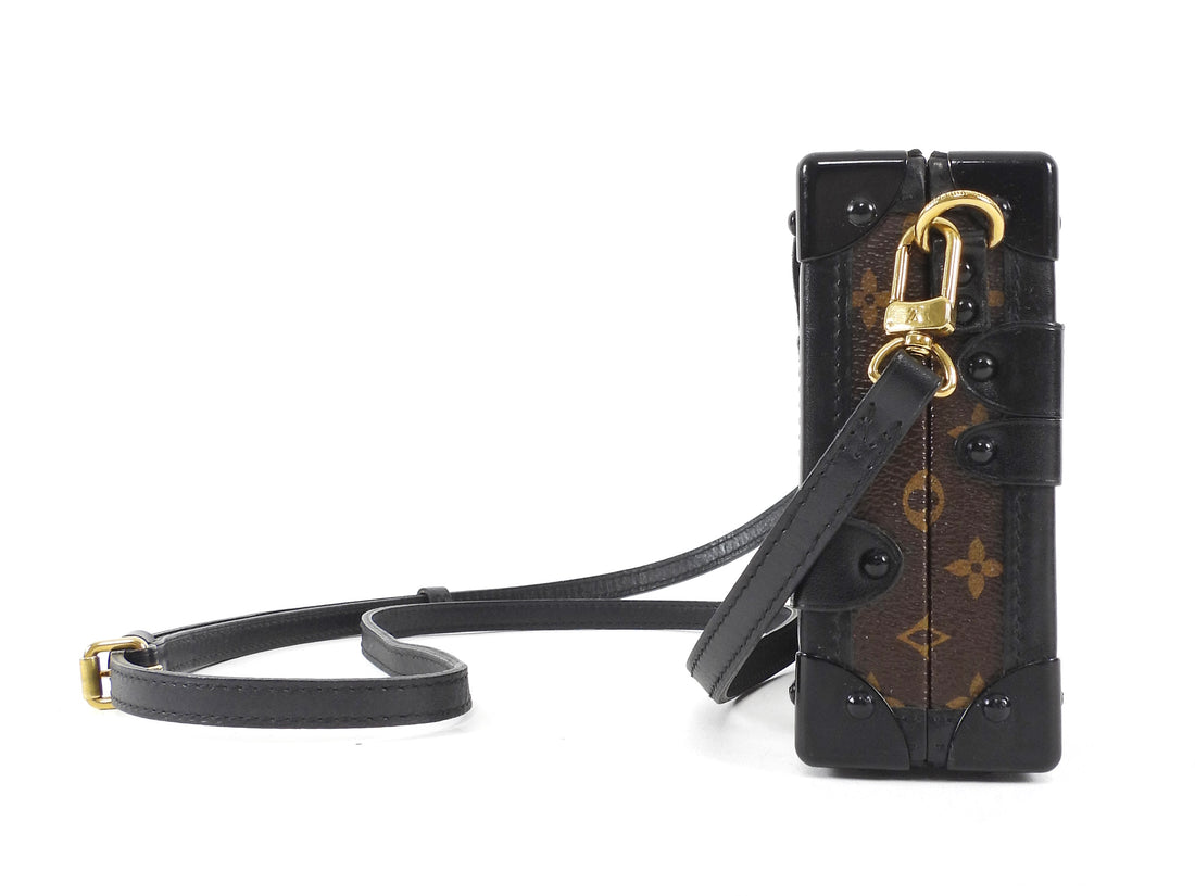 Louis Vuitton Monogram Canvas Leather Petite Malle Trunk Box Bag