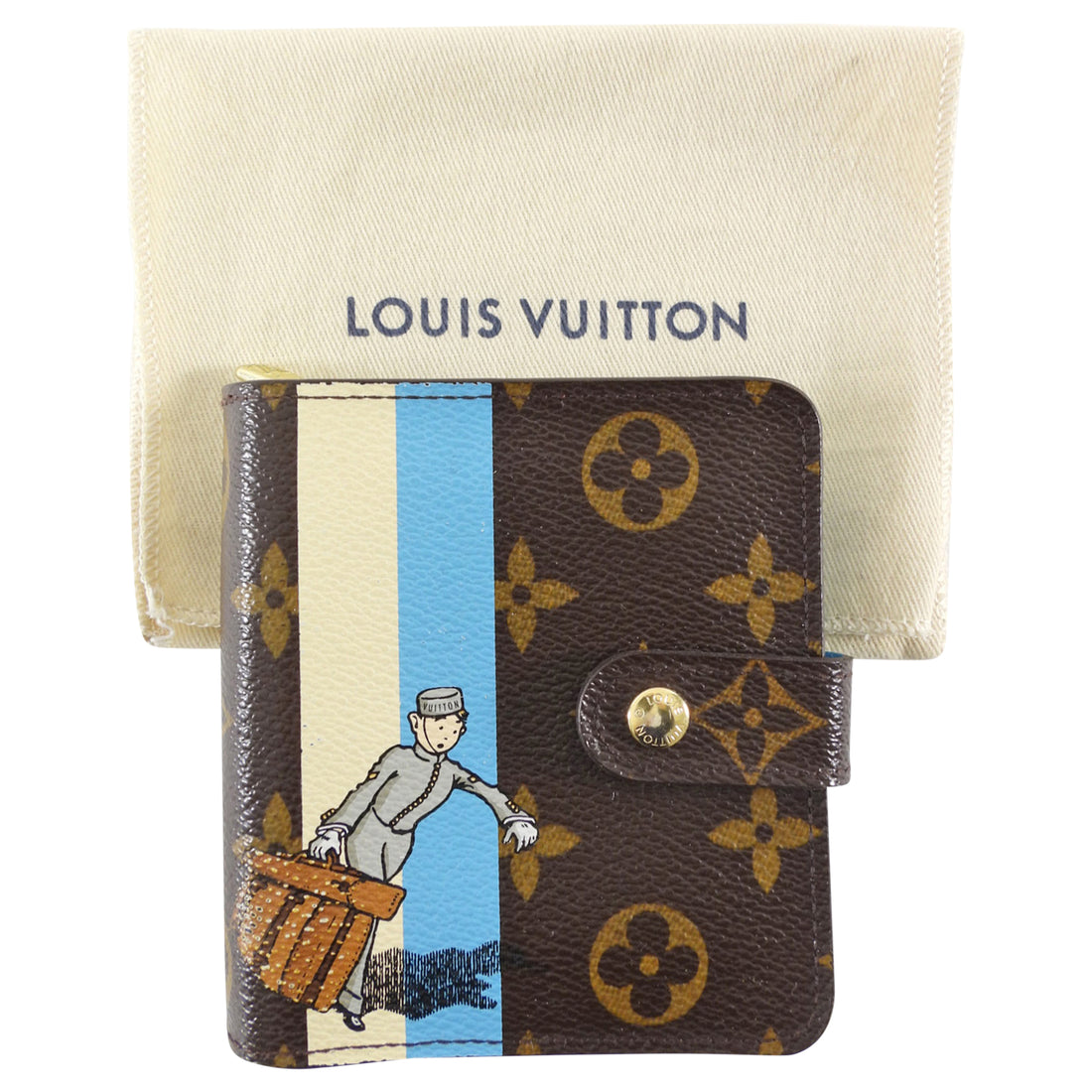 Louis Vuitton 2006 Monogram Coated Canvas Groom Compact Wallet