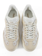 Louis Vuitton Beige Monogram Canvas and Calfskin Groovy Platform Low Top Sneakers - 36