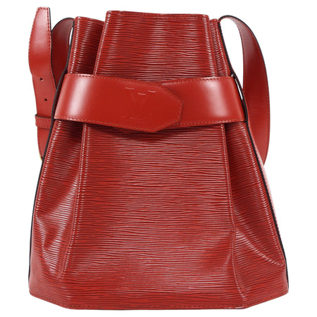 Louis Vuitton Red Epi Leather Sac D'Epaule Shoulder Bag