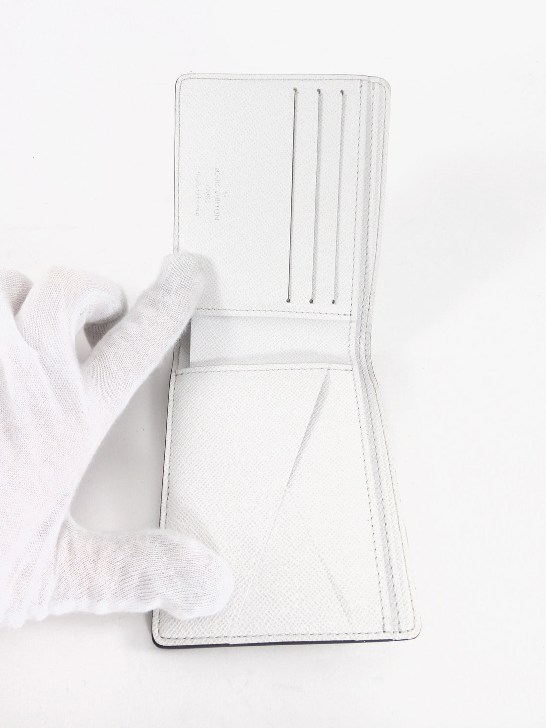Louis Vuitton White Taigarama Monogram Multiple Bifold Wallet